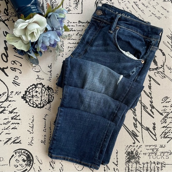 NWOT American Eagle Next Level Flex Men's Distressed Slim Straight Jeans 34x34 - Picture 6 of 7